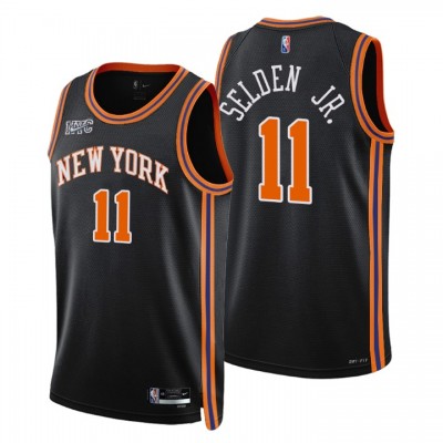New York Knicks #11 Wayne Selden Jr. Men's Nike Black 202122 Swingman NBA Jersey - City Edition Men's